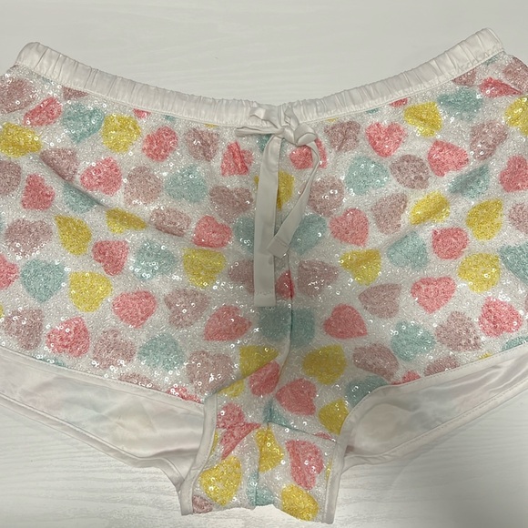 VS Large Tie Sequin Sleep Shorts - Picture 1 of 3